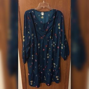 NWT Old Navy Teal Floral Print Dress